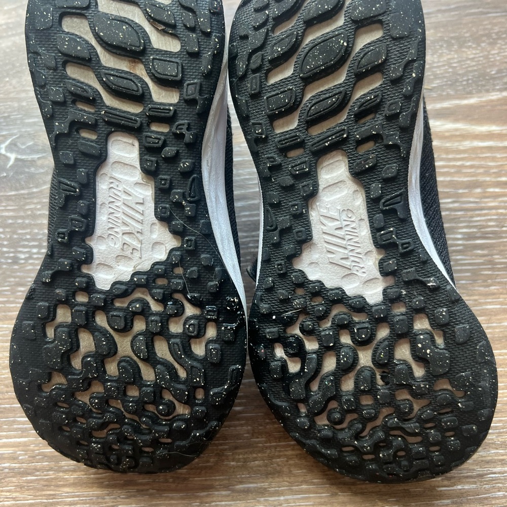 Nike Kids Black Sneakers with Pink Swoosh - Picture 6 of 6